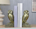 Vintage Gold Owl Bookends,Resin Animal Decorative Book Ends for Shelves,Book Holder with Anti-Slip Base,Luxurious Bird Bookends for Kids Rooms Office Home Decor,Unique Book Lover Gift - Image 5