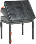 Adjustable Ottoman Pouf, 60 Degree Tilt Footrest, Black Synthetic Leather by TIOPGHAD