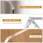 SANRUI Clear Acrylic Magazine File Holder Vertical Desk Organizer 3-Slot - Image 3