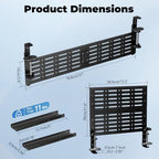 JOY worker 4-in-1 Clamp on Above/Under Desk Pegboard Cable Management Tray - Image 2