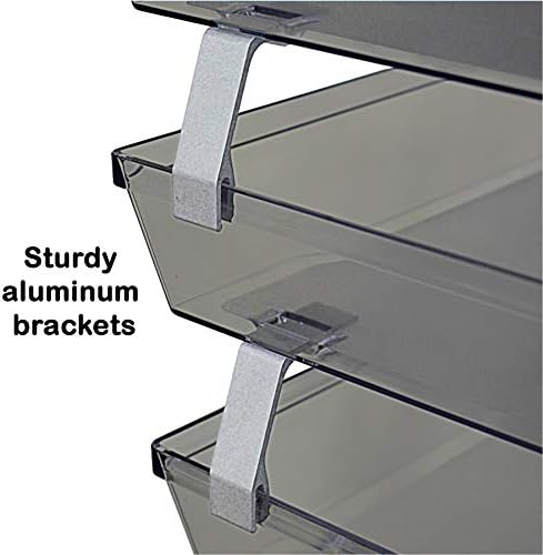 Acrimet Facility 4 Tier Letter Tray, Side Load, Letter Size/A4, Desktop File Organizer, Plastic (Clear Gray) - Image 5