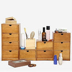 Storage Chest, Wooden Drawer Box, Desk Top Storage with 1/2/3/4 Drawers,Storage Box Drawer Box Desk Organizer, Cosmetic Drawer Storage Box-2-Drawer - Image 6