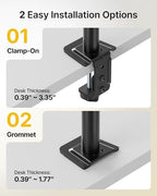 monTEK Stacked Dual Monitor Stand for 17-32", 22 lbs Each - Image 5