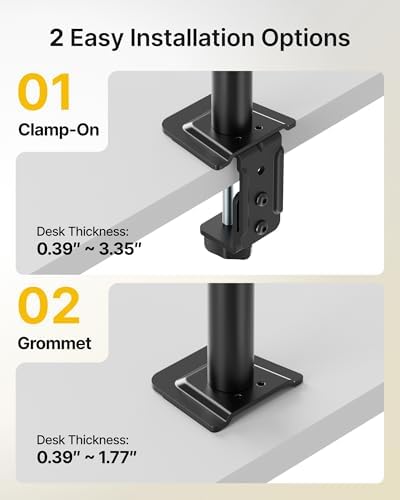 monTEK Stacked Dual Monitor Stand for 17-32", 22 lbs Each - Image 5