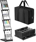 1 Piece Portable Literature Display Stand, 4-Pocket Brochure Rack with Bag by Tatuo