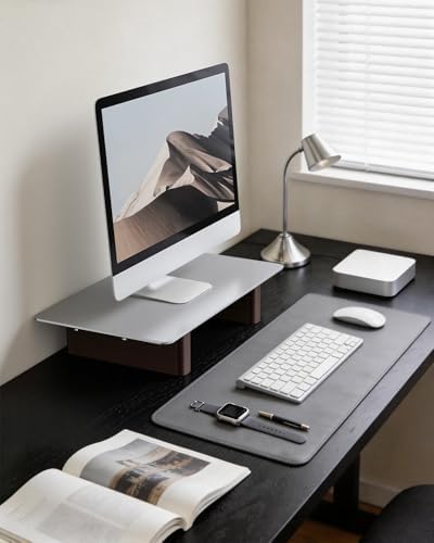 Aluminum Monitor Stand Riser with Wooden Legs, 15.75" Wide - Image 6