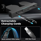 USB Hub for Tesla Model Y Juniper Accessories 2026 & Model 3 Highland 2025 Accessories, Hidden Console Phone Charger Hub, Center Console Interior (2-Type C for ModelY/3 Juniper&Highland) - Image 4