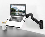 VIVO Height Adjustable Pneumatic Extended Arm Laptop Wall Mount, Full Motion Articulating Notebook Tray, Fits 10 to 15.6 inch Screen, Black, MOUNT-V001GL - Image 2