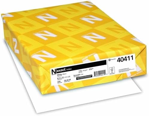 Neenah Exact 30% Recycled Extra-Heavyweight Index Card Stock, 8 1/2in. x 11in., 110 Lb, White, pk Of 250 Sheets, 40411 - Image 5