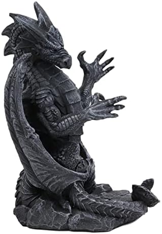 Ebros Gothic Standing Guardian Dragon with Outstretched Arm Cell Phone Holder Figurine Desktop Hand Cellular Device Organizer Statue Dungeons and Dragons Medieval Renaissance Sculpture - Image 4