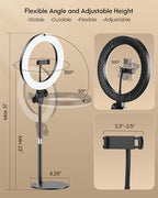 Desk Ring Light with Stand for Computer, Desk Light for Video Recording - Image 5