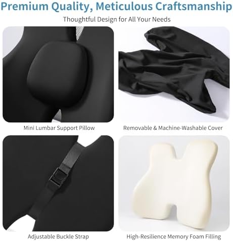 Lumbar Support Pillow, Memory Foam Back Support for Office Chair - Image 6