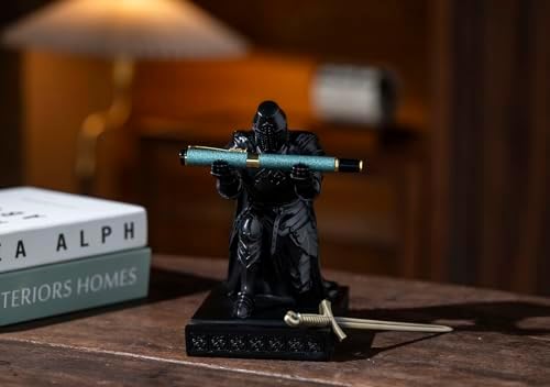 Medieval Templar Vanguard Officer Knight Pen Holder Desk Organizers Black - Image 5
