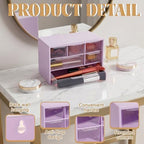 Briwooody 6 Pack Small Drawer Organizer Stackable Desktop Storage, Purple - Image 4