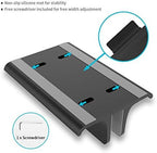 Vaydeer Double Adjustable Vertical Laptop Stand Newly Designed 2 Slots Aluminum Desktop Dual Holder for All MacBook/Chromebook/Surface/Dell/iPad Up to 17.3 Inches - Black - Image 6
