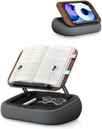 SupeDesk Lap Beanbag Book Stand with Storage, Adjustable Reading Pillow for Bed & Desk, Multi-Angle Book Stand Pillow Holder, Hands-Free Lap Reading Stand for Book,iPad, Tablet by SupeDesk