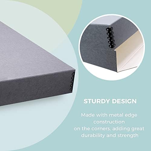 Golden State Art, Drop Front Archival Storage Box, Gray, 20.75x24.75x3 Inch - Image 5