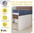 OBEX Acoustical Cubicle Privacy Screen Extender Desk Panel & Office Divider, Add Separation & Block Noise, 12" x 48", Twilight - Image 2