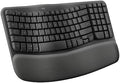 Logitech Wave Keys Ergonomic Wireless Keyboard with Palm Rest - Graphite by Unknown