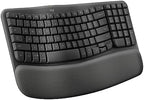 Logitech Wave Keys Ergonomic Wireless Keyboard with Palm Rest - Graphite by Unknown