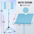 CAHAYA Sheet Music Stand Dual-use Converts to Desktop Stand Adjustable Blue - Image 5