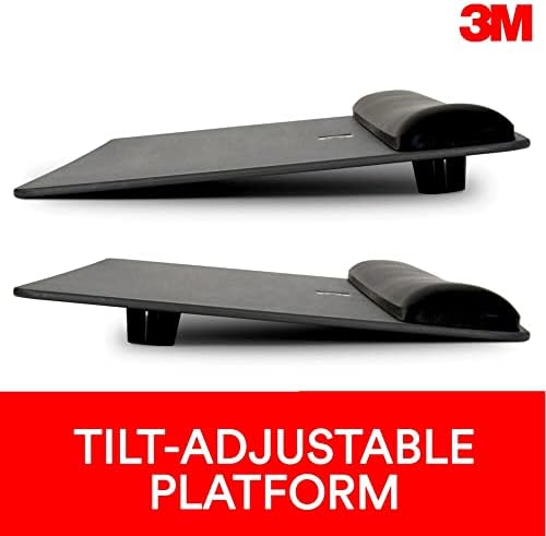 3M™ Adjustable Keyboard Platform with Gel Wrist Rest, Black/Metallic Gray - Image 5