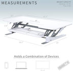 VIVO White 48 in Standing Desk Converter, DESK-V048VW - Image 3