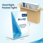 Clear Plexiglass Sign Holder 8.5 x 11, 12-Pack, For Display Paper - Image 6