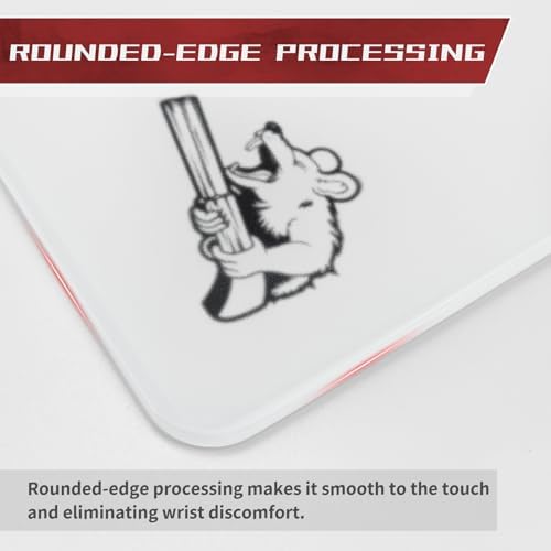 Glass Gaming Mouse Pad, 400mm x 500mm, FPS Game, Special Tempered Glass, Durable, 3mm Thick, Accurately and Quickly Target Your Opponents (400mm x 500mm, White) - Image 4
