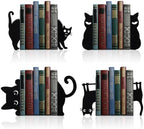 Geelin 8 Pcs Cat Bookends Halloween Black Cat Metal Bookshelf Home Decor by Geelin