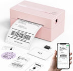 KNAON Bluetooth Thermal Shipping Label Printer 4x6 for Small Business, Pink by KNAON