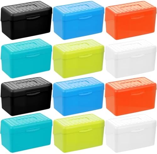 12 Pack Index Card Holder 3x5 Flash Card Box Organizer for Notecard, Recipe by Retainbre