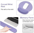 MOSISO Wrist Rest Support for Mouse Pad&Keyboard Set, Lavender Purple - Image 5