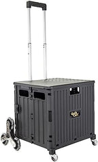 dbest Products Quik Cart Stair Climber Collapsible Rolling Crate - Black by dbestproductsInc