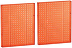 Azar Displays 771620-ORG Plastic Pegboard Wall Organizer - Garage Tool Organizer (Pack of 2) - Durable 1-Sided Wall Panel (16' W x 20' H x 1' D) - Orange - Image 2