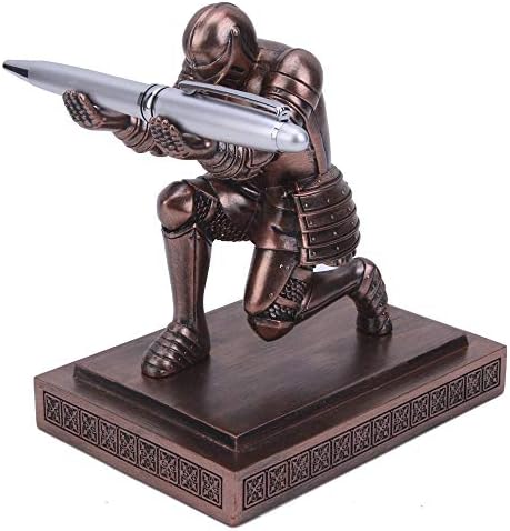 Knight Pen Holder Desk Organizers and Accessories as Gift Red by Amoysanli