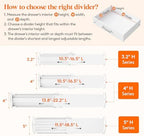 Lifewit 14 Pack 4" High Drawer Divider, Adjustable Drawer Organizer Clothes - Image 3