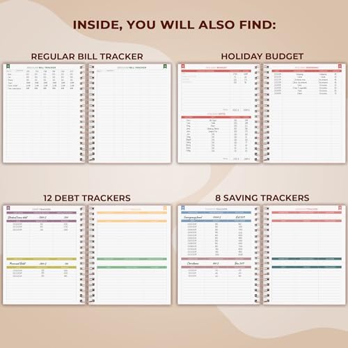 Clever Fox Budget Planner Spiral, Monthly Bill Organizer Book, Rose Gold - Image 5