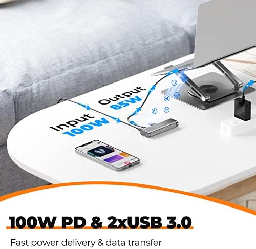 Tobenone Laptop Docking Station Stand for MacBook/Windows, Sturdy Aluminum - Image 3