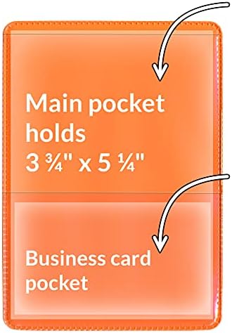 STORE SMART - Orange-Back Auto Insurance & ID Card Holders - 300 Pack - RFS20-O-300 - Image 2