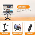 MOALLIA N86 360 Rotating Laptop Stand for Desk with Locking Knobs, Black - Image 4
