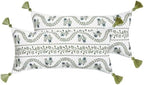 ISAENNE Designer Linen Throw Pillow Cover,Set of 2,28"x12"-Mosella D by Isaennehomedecoration