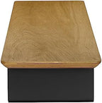 White Oak Wood Desk Shelf for Top of Desk 44 Inch Length Wood Monitor Riser with Middle Shelf - Image 6