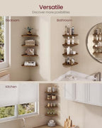 VASAGLE Floating Corner Shelves, Set of 4, 7.8 x 7.8 x 0.5 Inches - Image 5