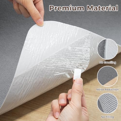 Sycoodeal Office Chair Mat for Hardwood Floor,Slip Resistant Floor Mat for Rolling Chairs,Easy to Clean,Large Floor Protector Office Computer Gaming Chair,Grey(48"x60") - Image 3