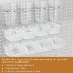 Yookeer 20 Pcs Pegboard Bins and Cups Accessories with Hooks, Clear - Image 4
