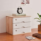 Desktop File Cabinet - Desktop Storage Box with Drawers - Solid Wood Storage Box - Desktop Organizer, with Drawer Wooden Artist Storage Supply Box, Multi Level Countertop,A-3 Drawer by Unknown