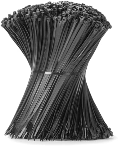 Armpow 12 Inch Black Zip Tie 5000 PCS, 60 Lbs - Small to Medium Zip Tie, Nylon PA66 UV Resistant Cable Tie Heavy Duty for Indoor and Outdoor Use - Ideal for bundling and securing objects by HighQualityTies