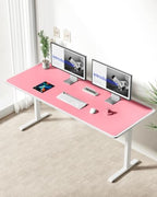 YSAGi Leather Desk Pad Protector, Office Desk Mat, Large Mouse Pad, Non-Slip PU Leather Desk Blotter, Laptop Desk Pad, Waterproof Desk Writing Pad for Office and Home (Pink, 55" x 24") - Image 4