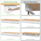 KEEGH Under Desk Cable Management Tray 48 in, Large Cord Hider, White - Image 2